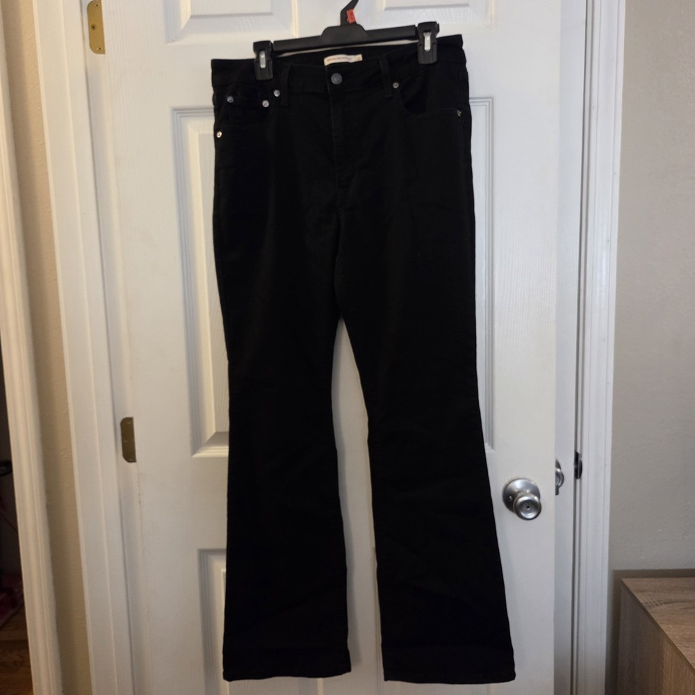 Levi Strauss‎ sz 32 black 725 High Rise Bootcut jeans stretch classic womens